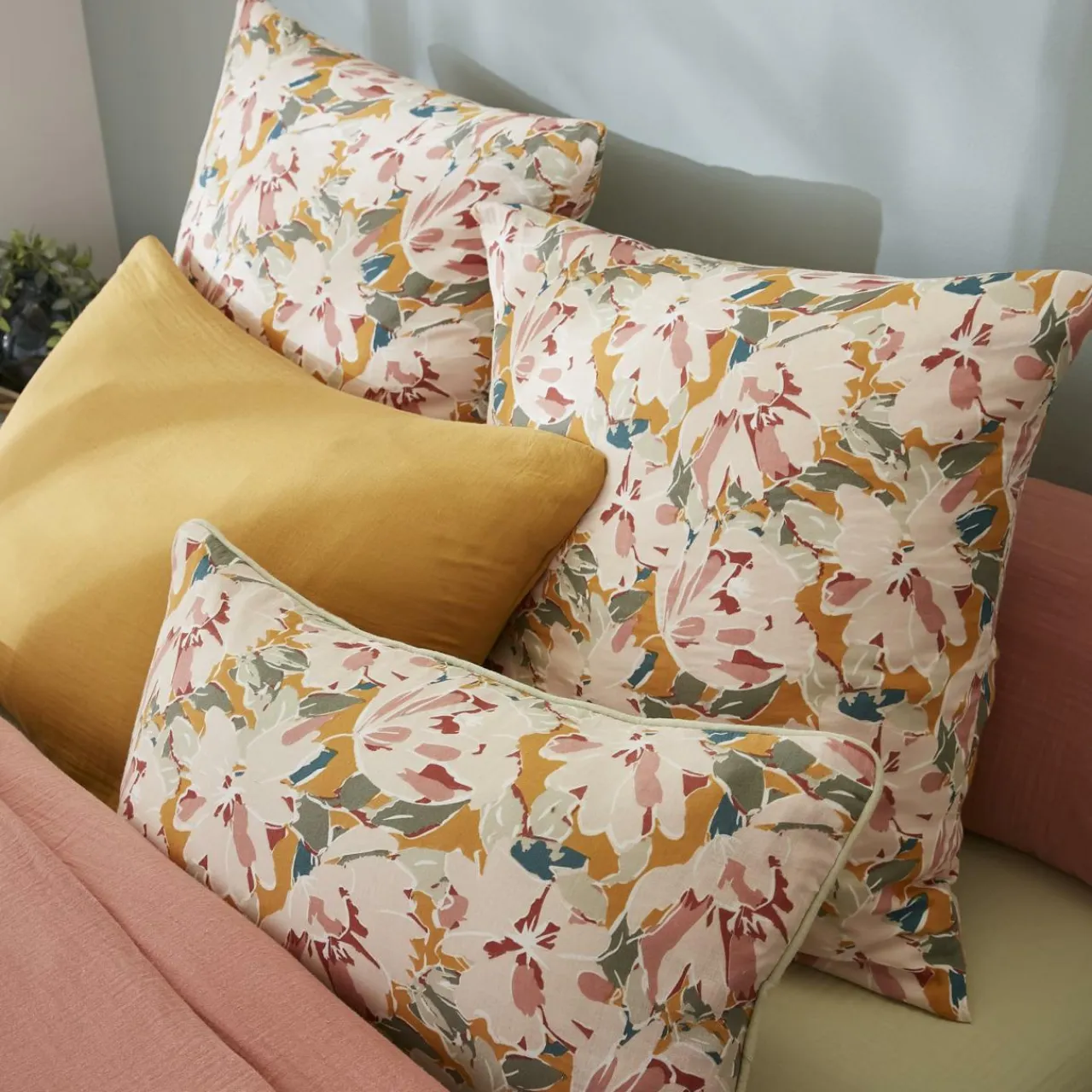 EMINZA Housse de couette gaze de coton (260 x 240 cm) April Multicolore Best