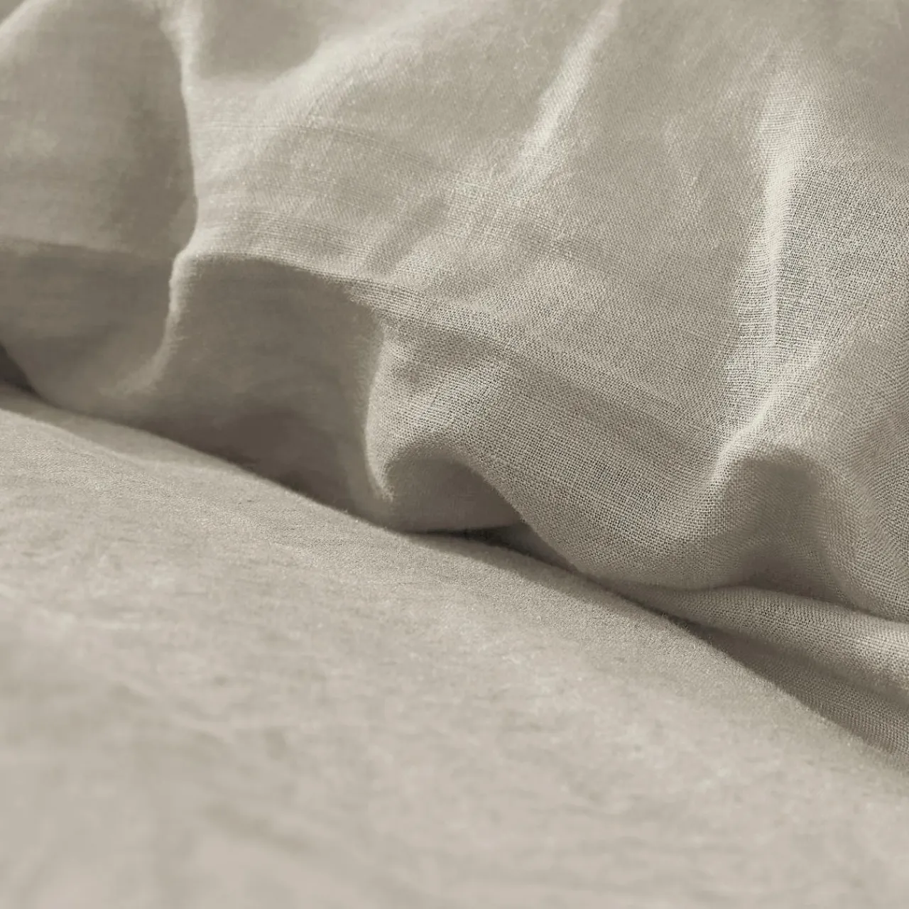 EMINZA Housse de couette lin lavé (240 x 220 cm) Louise Beige Clearance