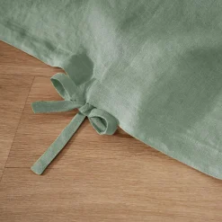 EMINZA Housse de couette lin lavé (240 x 220 cm) Louise Vert Eucalyptus Best