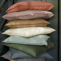 EMINZA Housse de couette lyocell Tencel™ lavé (280 x 240 cm) Olivia Vert romarin New
