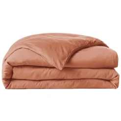 EMINZA Housse de couette lyocell Tencel™ lavé (140 x 200 cm) Olivia Terracotta New