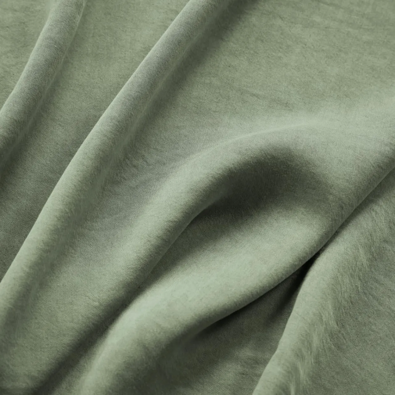 EMINZA Housse de couette lyocell Tencel™ lavé (200 x 200 cm) Olivia Vert romarin New