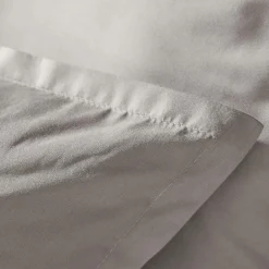 EMINZA Housse de couette percale de coton (200 x 200 cm) Cali Gris clair Discount
