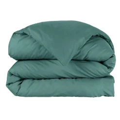 EMINZA Housse de couette percale de coton (140 x 200 cm) Cali Bleu canard New