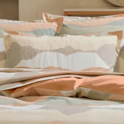 TRADI LINGE Housse de couette percale de coton (280 x 240 cm) Land Craie Beige Online