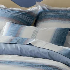 TRADI LINGE Housse de couette percale de coton (240 x 220 cm) Esteban e Bleu Best