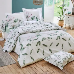 TRADILINGE Housse de couette percale de coton (260 x 240 cm) Magnolia sauge Vert