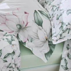 TRADILINGE Housse de couette percale de coton (200 x 200 cm) Magnolia sauge Vert New