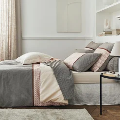 TRADILINGE Housse de couette percale de coton (260 x 240 cm) Gabin Multicolore New