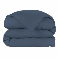 EMINZA Housse de couette percale de coton (240 x 220 cm) Cali Bleu marine Clearance