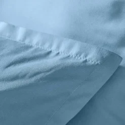 EMINZA Housse de couette percale de coton (140 x 200 cm) Cali Bleu Ciel Sale