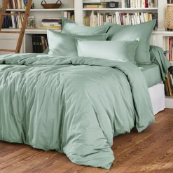 EMINZA Housse de couette percale de coton (280 x 240 cm) Cali Vert Eucalyptus Online