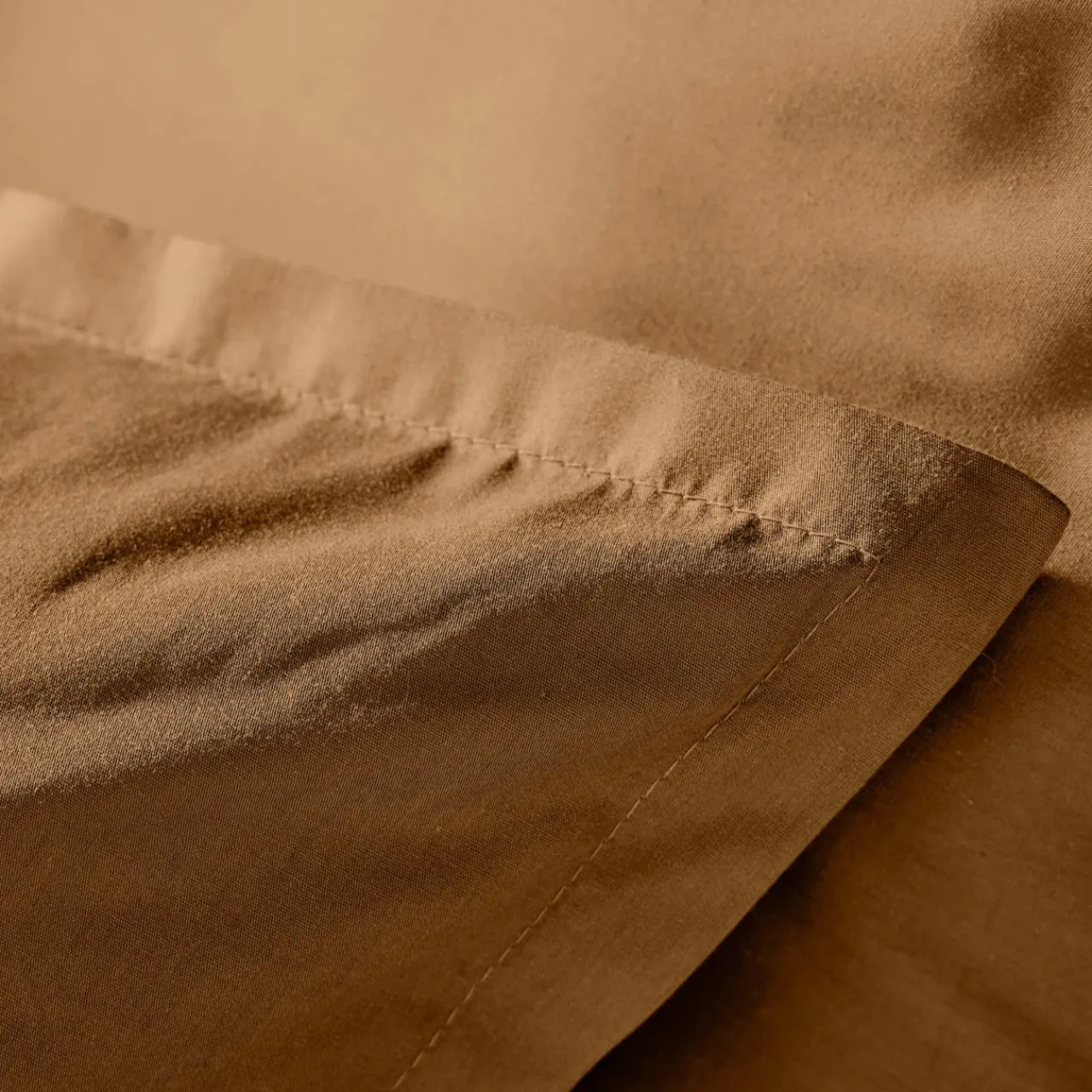 EMINZA Housse de couette percale de coton (260 x 240 cm) Cali Camel Discount