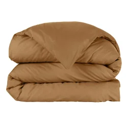 EMINZA Housse de couette percale de coton (260 x 240 cm) Cali Camel Discount