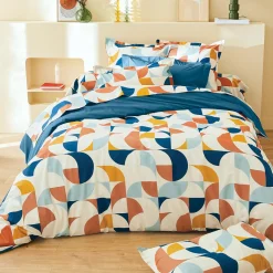 TRADILINGE Housse de couette percale de coton (260 x 240 cm) Modulo Multicolore Sale