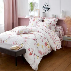 TRADILINGE Housse de couette percale de coton (260 x 240 cm) Elisa Rose Outlet
