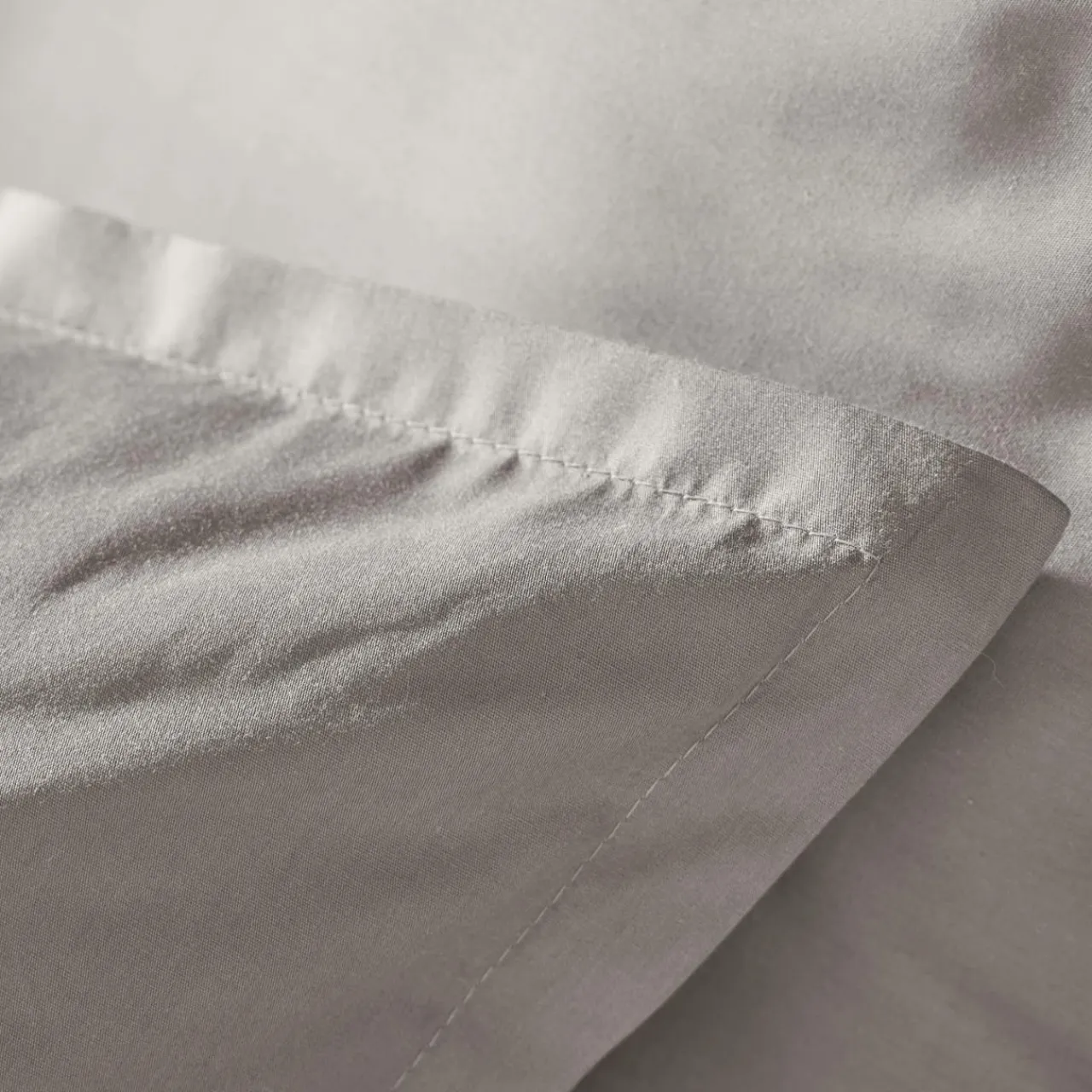 EMINZA Housse de couette percale de coton (280 x 240 cm) Cali Gris clair Outlet