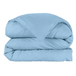 EMINZA Housse de couette percale de coton (260 x 240 cm) Cali Bleu Ciel Sale