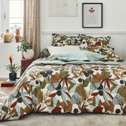 TRADILINGE Housse de couette percale de coton (240 x 220 cm) Cascade Multicolore Hot
