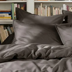 EMINZA Housse de couette percale de coton (200 x 200 cm) Cali Gris Anthracite Online