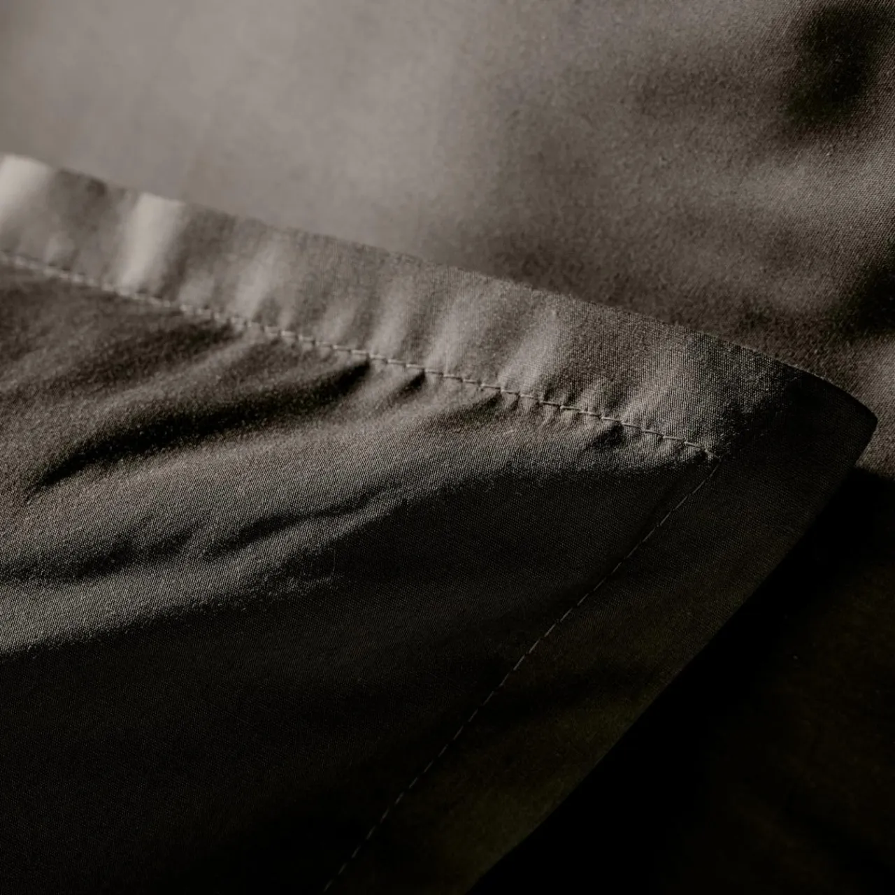 EMINZA Housse de couette percale de coton (140 x 200 cm) Cali e Noir New