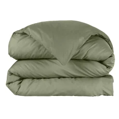 EMINZA Housse de couette percale de coton (200 x 200 cm) Cali Vert romarin Sale