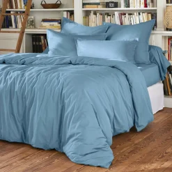 EMINZA Housse de couette percale de coton (200 x 200 cm) Cali Bleu Ciel Hot