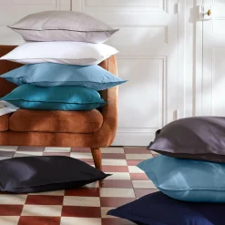 EMINZA Housse de couette percale de coton (200 x 200 cm) Cali Bleu Ciel Hot