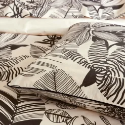TRADILINGE Housse de couette percale de coton (260 x 240 cm) Alba e Noir Clearance