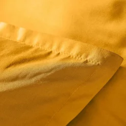 EMINZA Housse de couette percale de coton (140 x 200 cm) Cali Jaune moutarde Online