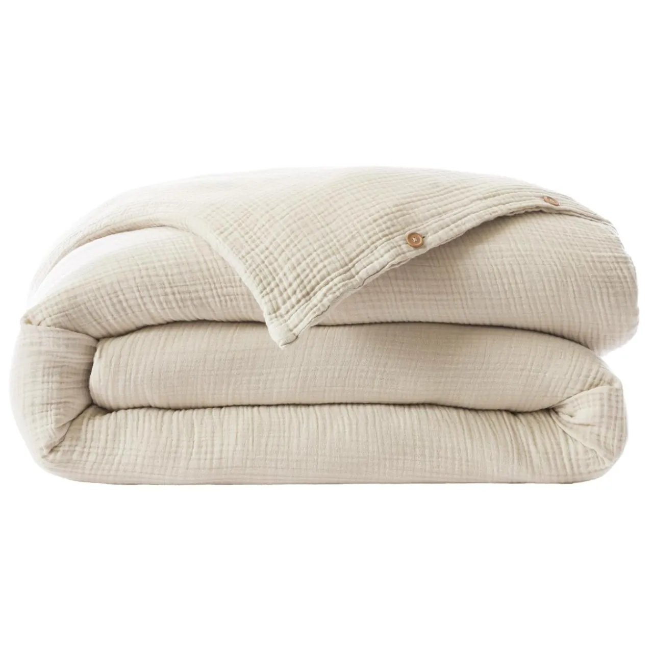 EMINZA Housse de couette quadruple gaze de coton (260 x 240 cm) Victoria x Gaïa pampa Beige Sale