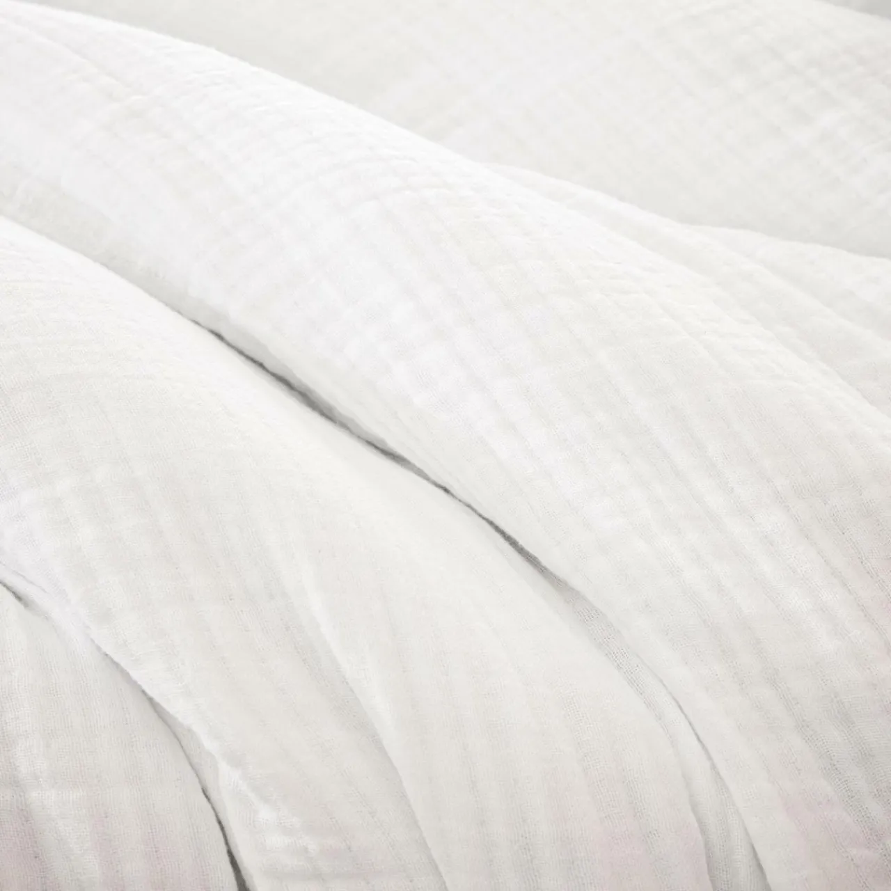 EMINZA Housse de couette quadruple gaze de coton (280 x 240 cm) Victoria x Gaïa chantilly Blanc Sale