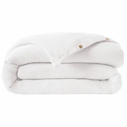 EMINZA Housse de couette quadruple gaze de coton (280 x 240 cm) Victoria x Gaïa chantilly Blanc Sale