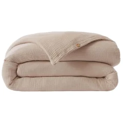 EMINZA Housse de couette quadruple gaze de coton (260 x 240 cm) Victoria x Gaïa Ficelle Online