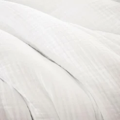 EMINZA Housse de couette quadruple gaze de coton (200 x 200 cm) Victoria x Gaïa chantilly Blanc New