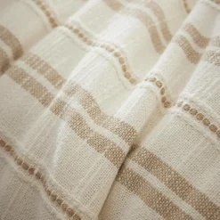 EMINZA Housse de couette réversible coton texturé et percale (140 x 200 cm) Alice Ficelle