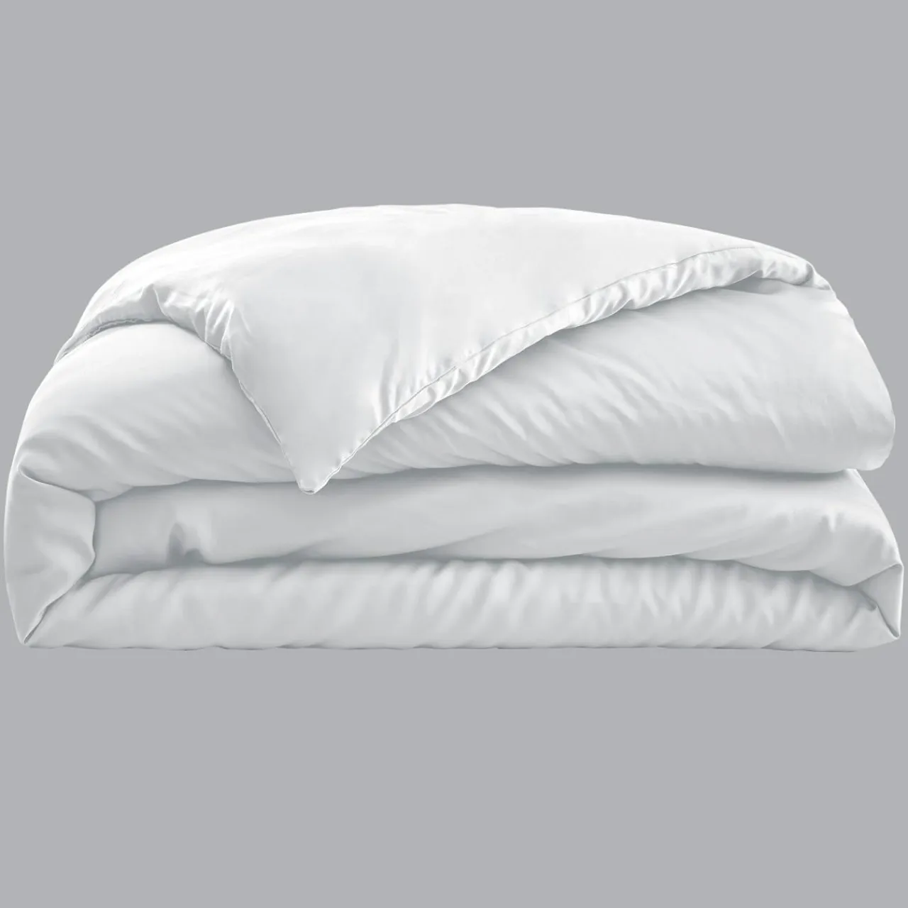 EMINZA Housse de couette satin de bambou (140 x 200 cm) Sienna chantilly Blanc Best