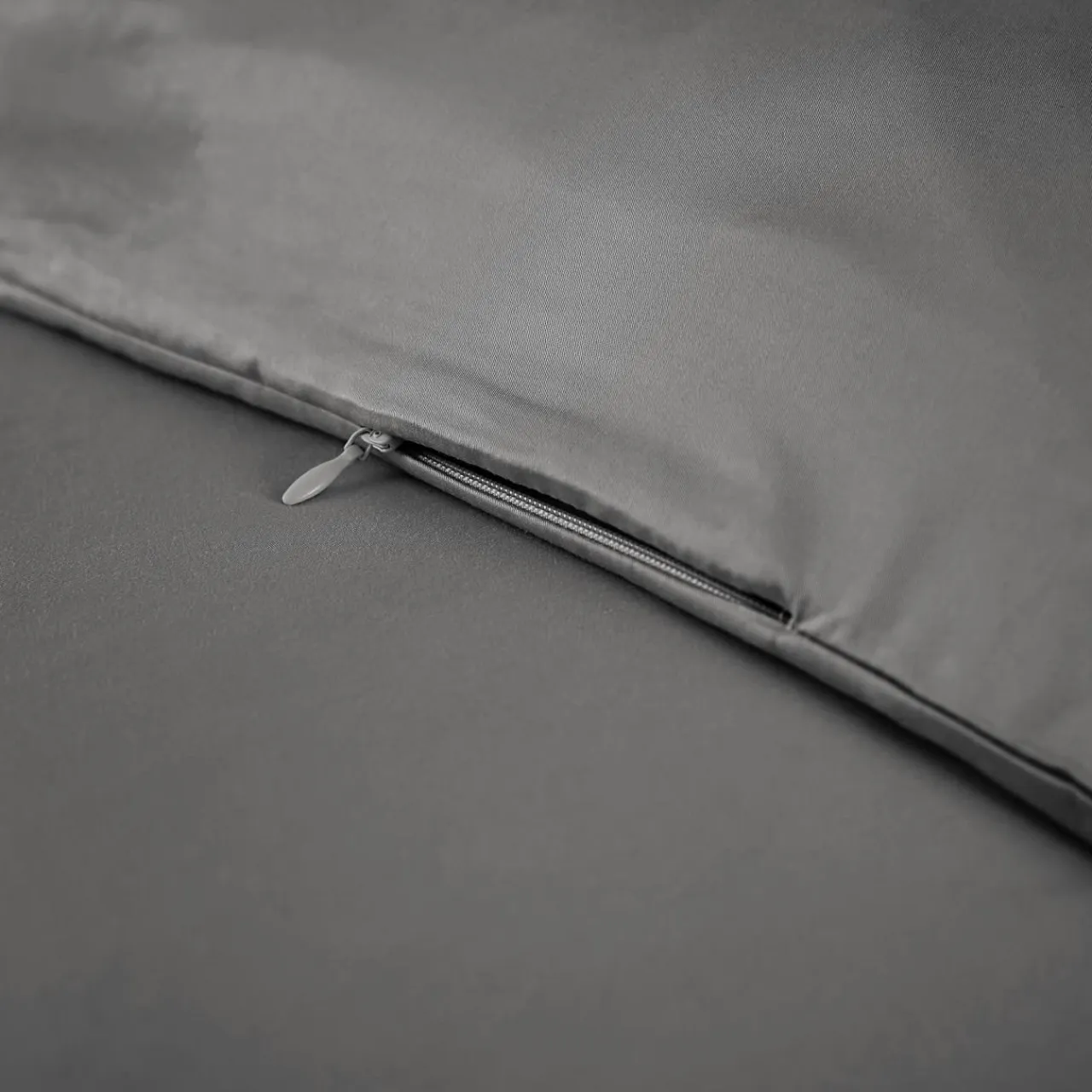 EMINZA Housse de couette satin de bambou (140 x 200 cm) Sienna granit Gris