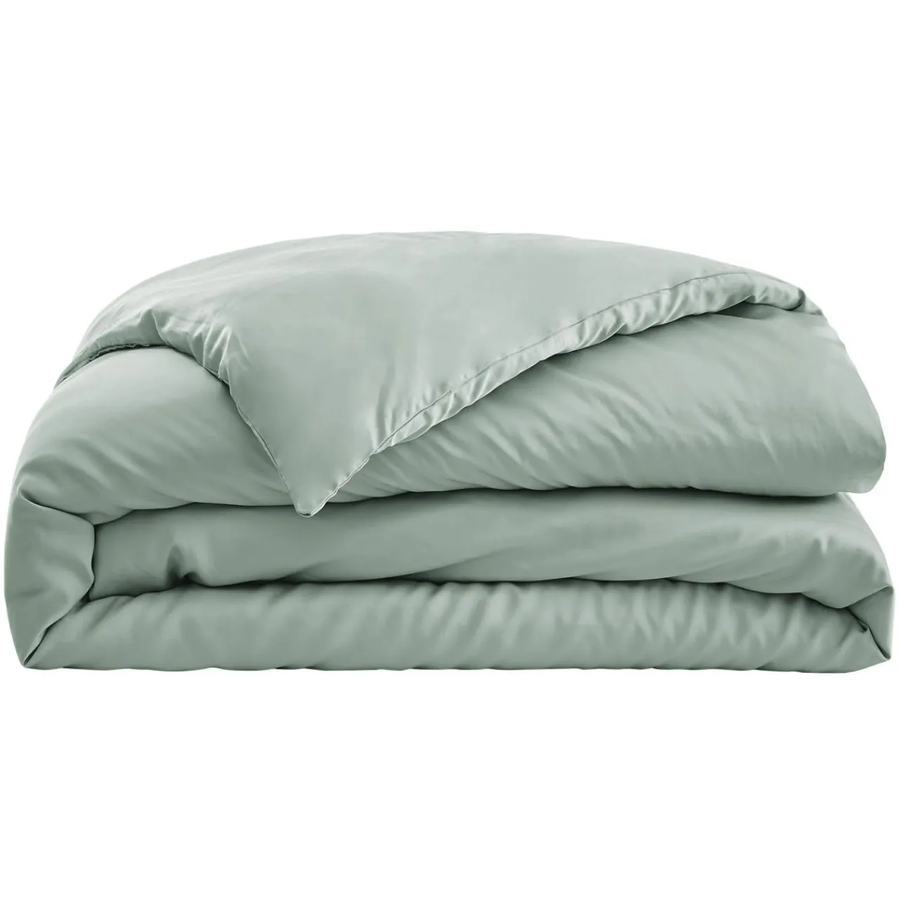 EMINZA Housse de couette satin de bambou (200 x 200 cm) Sienna Vert Eucalyptus Sale