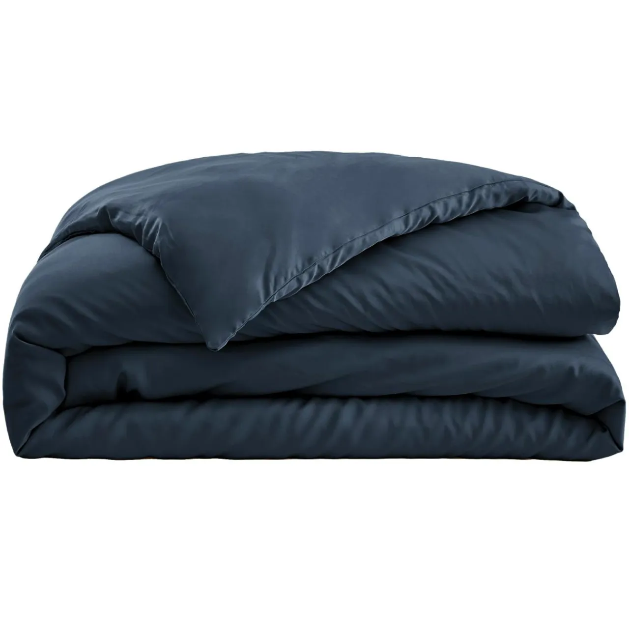 EMINZA Housse de couette satin de bambou (280 x 240 cm) Sienna Bleu nuit New