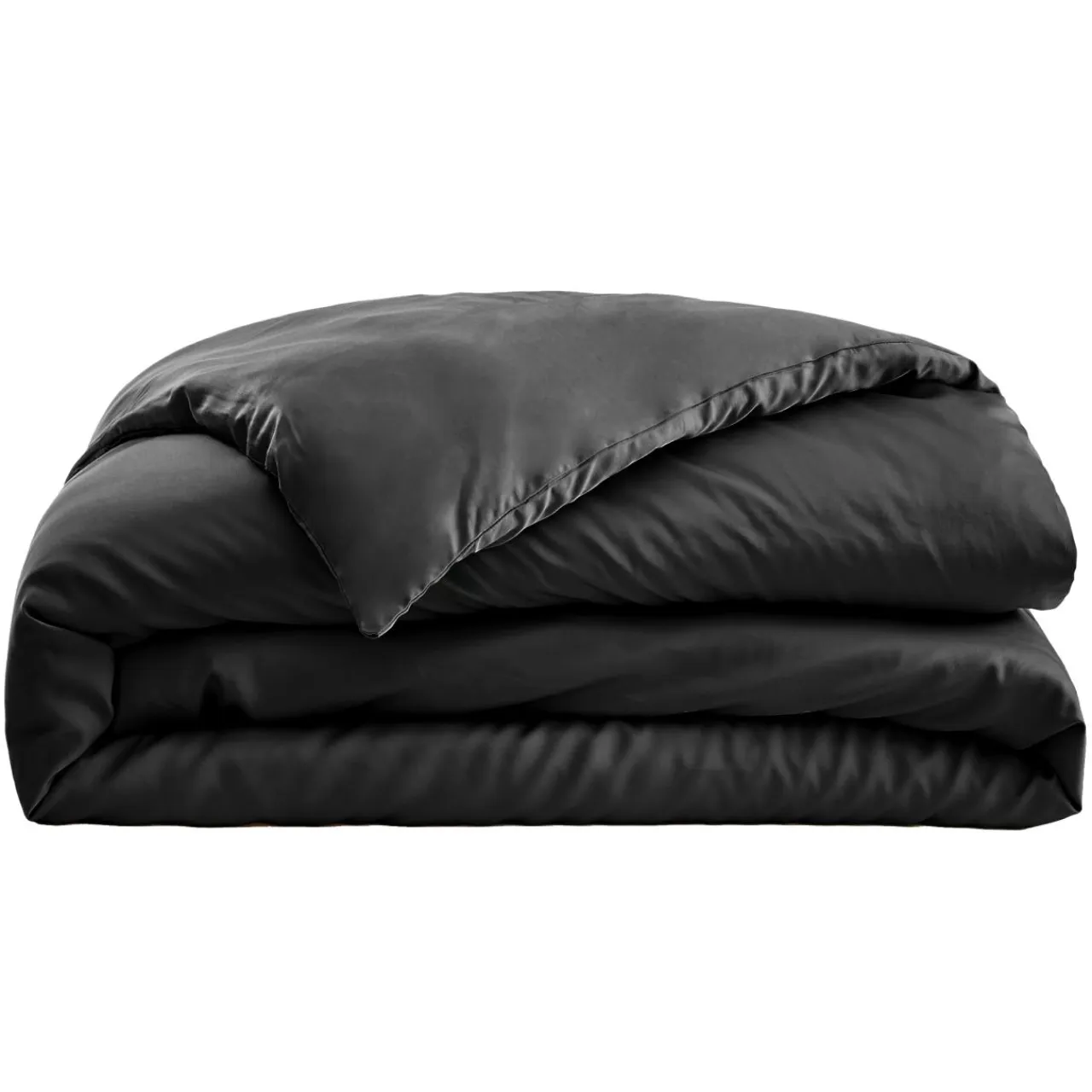 EMINZA Housse de couette satin de bambou (280 x 240 cm) Sienna Noir Online