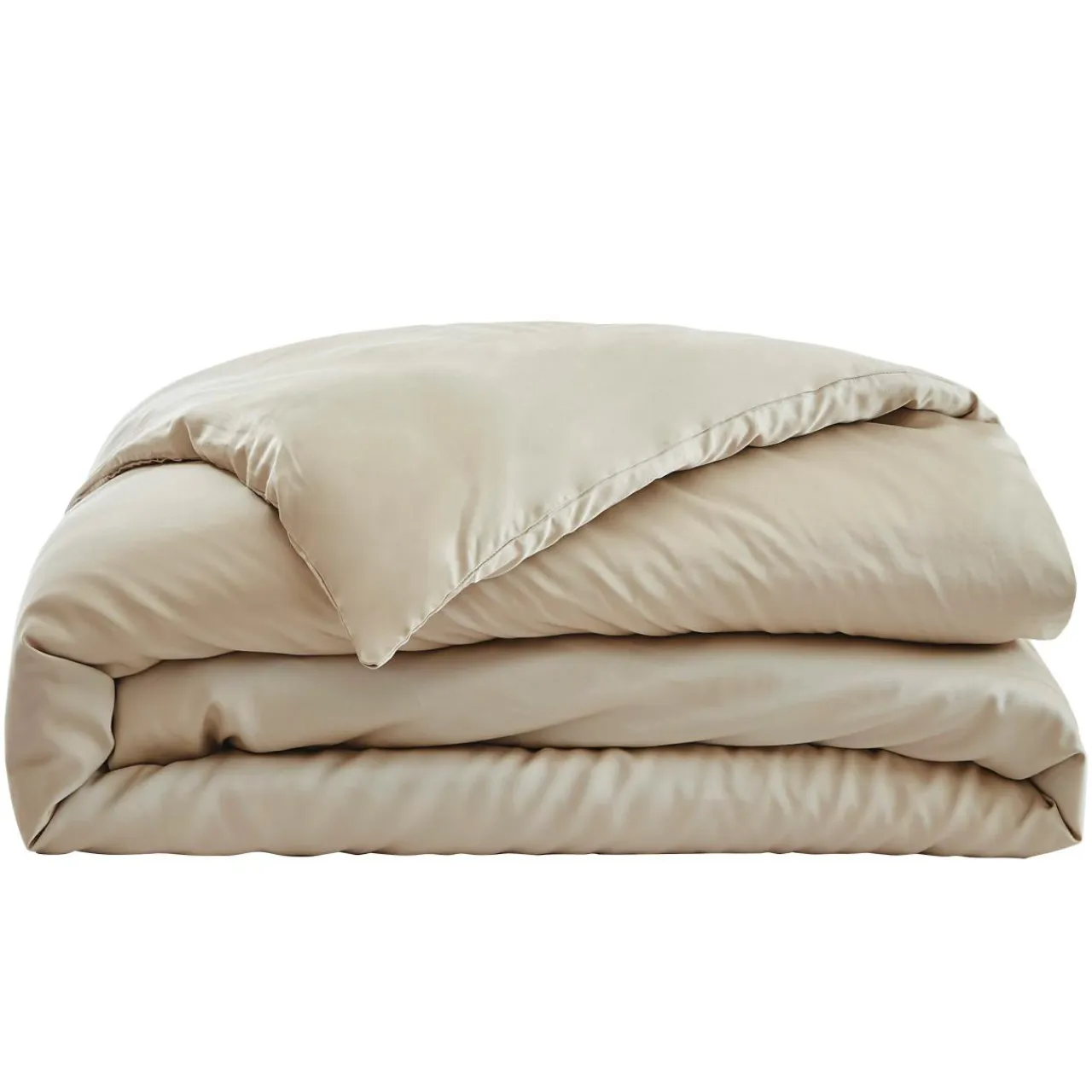 EMINZA Housse de couette satin de bambou (240 x 220 cm) Sienna Beige