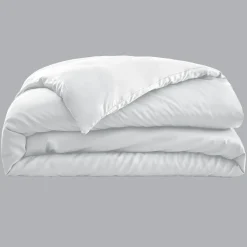 EMINZA Housse de couette satin de bambou (260 x 240 cm) Sienna chantilly Blanc Best