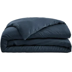 EMINZA Housse de couette satin de bambou (260 x 240 cm) Sienna Bleu nuit Best
