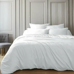 EMINZA Housse de couette satin de bambou (280 x 240 cm) Sienna chantilly Blanc Sale
