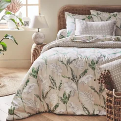 TRADILINGE Housse de couette satin de coton (200 x 200 cm) Voyage e Vert Best