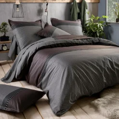 TRADI LINGE Housse de couette satin de coton (240 x 220 cm) Enzo e Noir Sale