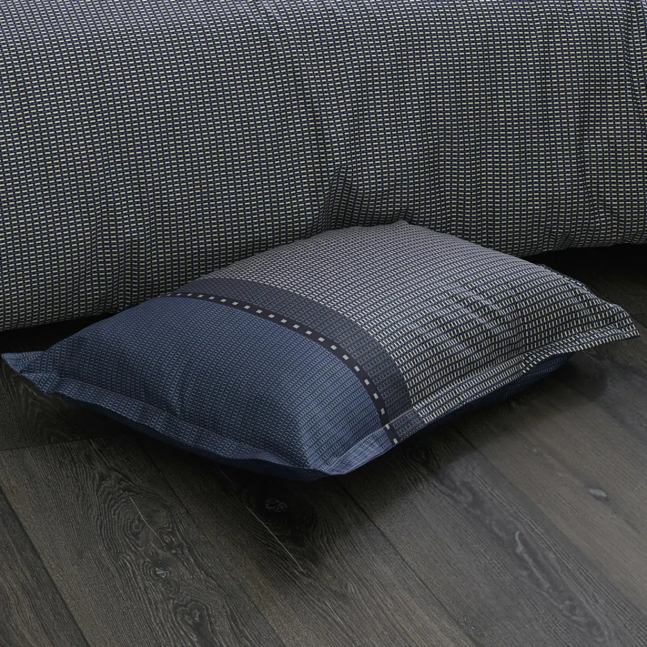 TRADILINGE Housse de couette satin de coton (240 x 220 cm) Enzo e Bleu Best
