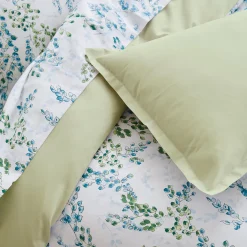 TRADILINGE Housse de couette satin de coton (200 x 200 cm) Angèle Vert tilleul Hot