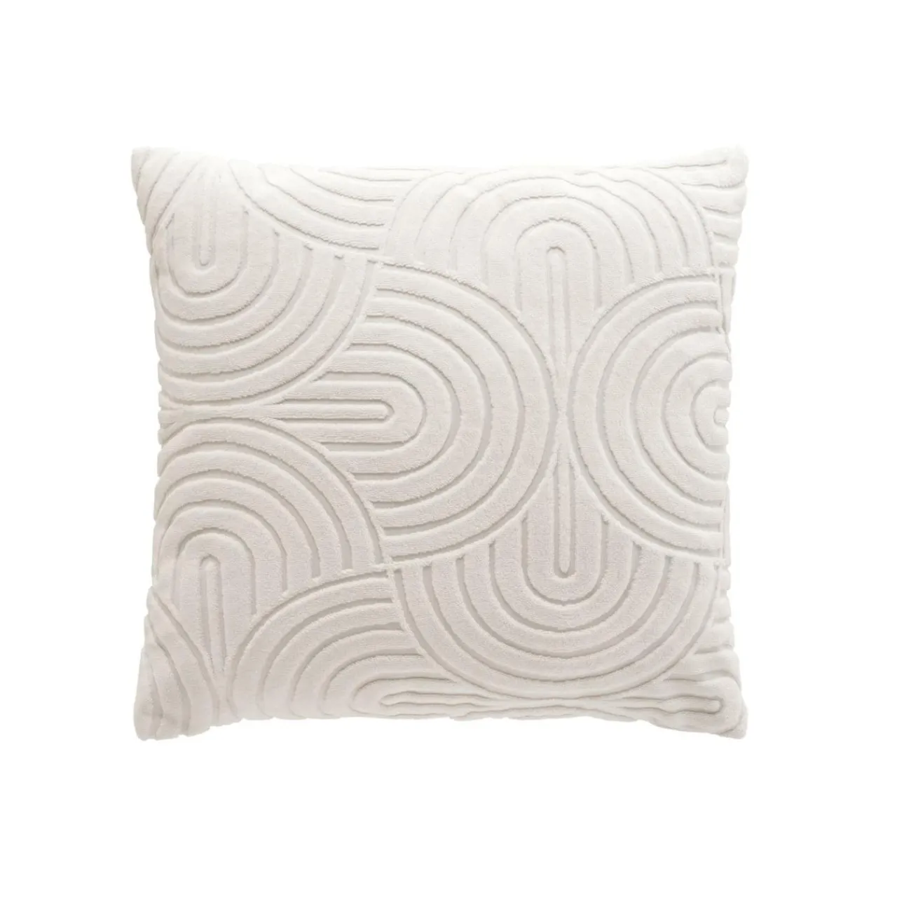 douceur d'intu017drieur Housse de coussin carrée bouclette (40 x 40 cm) Solly he Blanc Online